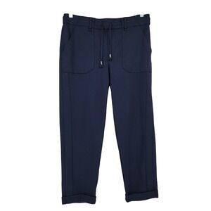 Democracy Pants L Women Navy Blue High Rise Drawstring Utility Cuffed BN22132Q5E
